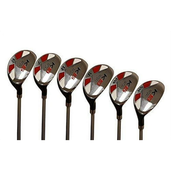 Big Tall Golf All True Hybrids Majek  1" Longer Than Standard Length (Plus One Inch Longer) Partial Set, Which Includes: #6, 7, 8, 9, PW   SW Regular Flex R Right Handed New Utility Hybrid