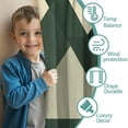 thumbnail image 3 of Blackout Kids Curtains,Green and Beige Modern Art Geometric Childrens Insulated Curtains Set Of 2,Bedroom Essentials,Toddler Room Decor 42x63in(106x160cm), 3 of 4