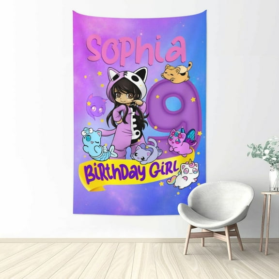 Aphmau Wall Tapestries for Bedroom Aesthetic Living Room Office Decor 60x40in