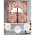 thumbnail image 2 of Boho Ethnic Swag Curtains for Living Room/Bedroom Windows, Southwest Aztec Tribal Geometric Aesthetic Kitchen Curtains and Valances Set 36 Inch Length, Light Filtering Swags Valance Curtain Panels, 2 of 5