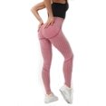 thumbnail image 2 of Leggings sin costuras de cintura alta para mujer Pantalones de yoga al tobillo Medias a prueba de sentadillas rosa medio Jormftte LRWJ018-8, 2 of 4