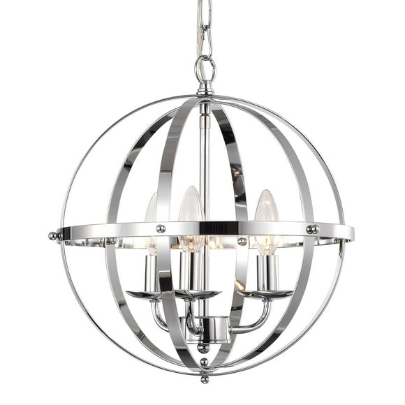 LaLuLa Chandelier Modern Chandelier Orb Chandelier Lighting Small Globe Chandeliers for Foyer Lighting Sphere Pendant Light Fixtures Chrome Chandelier 3 Light Hanging Light Fixtures for Kitchen