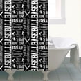 thumbnail image 4 of Baseball Terms Pattern Shower Curtain 72"x72" ,Bathroom Decorative Shower Curtains Set with 12 Hooks,Modern Waterproof Washable Shower Curtain, 4 of 6