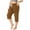 Khaki, variant on OSOLU Women Casual Pants Solid Color Sports Sweatpants Multicolor Pants High Waist Stretch Calf Length Trousers Daily Relaxed Fit Breathable Bottoms