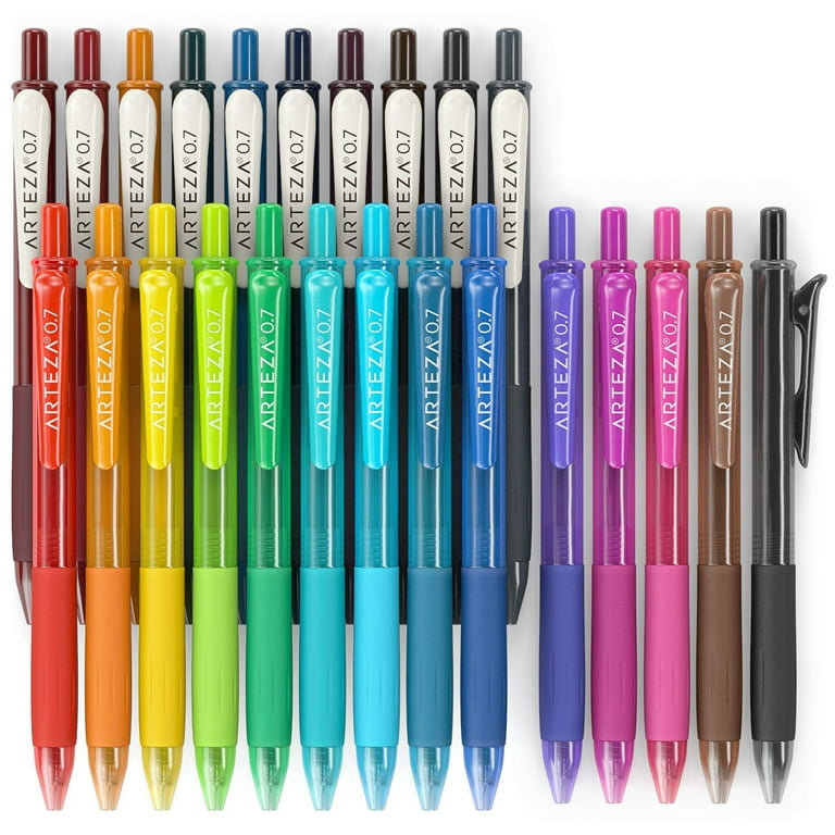 THINK2MASTER [24 Colors] Think2 Color Gel Pens Set for Kids and Adult.  Perfect for Drawing, Journaling, Doodling, Scrapbooking