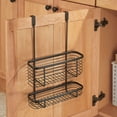 thumbnail image 4 of iDesign, Over the Cabinet 2-Tier Kitchen Storage Basket Organizer, 5" x 11" x 16.3", Bronze, 4 of 6