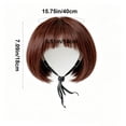thumbnail image 3 of huayou Pet Bob Wig, Short Hair Costume Headpiece with Adjustable Tie Strap, Synthetic Hair Dress-up Accessory for Small & Medium Dogs and Cats, for Party, Cosplay & Daily Photography Use, 3 of 7