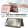 thumbnail image 5 of ELEHOLD Case for Samsung Galaxy A15,Business PU Leather Stand Case with Card Holder & Ring Holder,Rosegold, 5 of 7