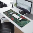 thumbnail image 2 of Maximize Your Efficiency with XL Extended Large Gaming Mouse Pad - Teal Tropical Leaves, Waterproof, Stitched Edge, Non-slip Mat, Perfect for Keyboard, Laptop, Office Work - 31.5 x 11.8 Inch, 2 of 7