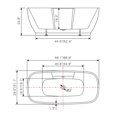 thumbnail image 4 of Vanity Art 67'' x 31'' Freestanding Soaking Bathtub, 4 of 4