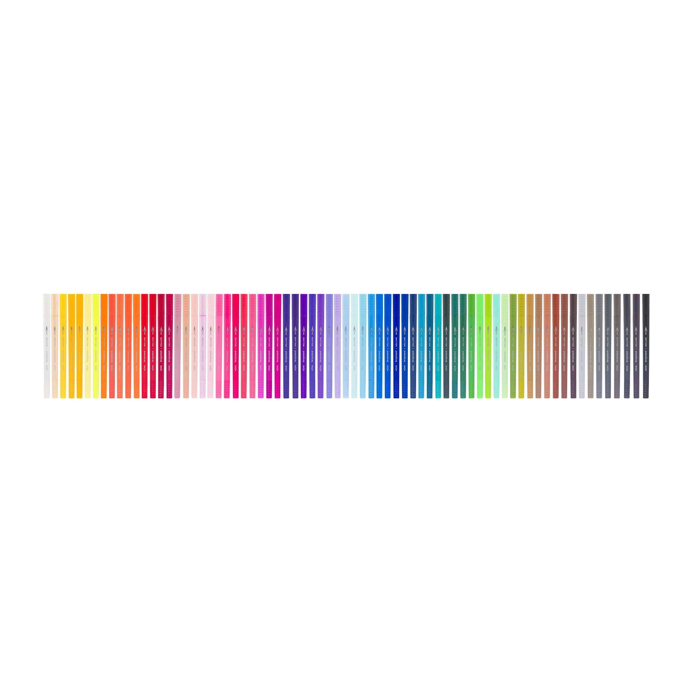 Bruynzeel Fineliner Brush Pens - Assorted, Set of 72