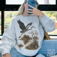 thumbnail image 5 of Vintage Heron Sweatshirt | Wildlife Lake Scene Pullover, 5 of 8