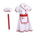 thumbnail image 2 of Disfraz de chef para niños Yuyangstore Con gorro vestido delantal y bufanda roja, 2 of 8