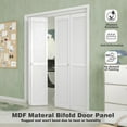 thumbnail image 5 of Bi-Fold Doors for 48"×80"(Double 24"*80") Opening, Louver Closet Door, Finished Interior Door Slab,Folding Doors with Hardware,MDF&PVC,White, 5 of 10