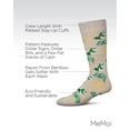 thumbnail image 3 of MeMoi Money Bags Cash Print Bamboo Blend Men's Crew Socks - Mens - Male, 10-13, Oatmeal Heather, 3 of 12