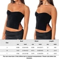 thumbnail image 3 of Top Sin Tirantes De Verano Top corto sin mangas para mujer, corpiño plisado sin espalda, traje de calle superior (negro S) Cgtredaw Para estrenar, 3 of 6