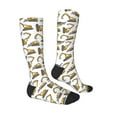 thumbnail image 3 of Picia Women Crew Soft Moisture-wicking Socks Funny Excavator Pattern Design Cotton Socks, One Size fit All, 3 of 9