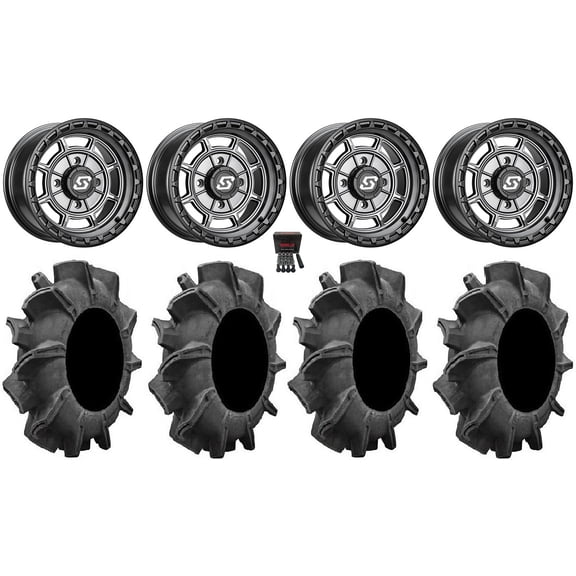 Sedona Rift 14" Wheels Grey 34" Assassinator Tires Polaris RZR XP 1000 / PRO XP / Ranger XP 900/1000