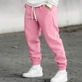 thumbnail image 2 of Lumtrix Jogger Sweatpants for Men Drawstring Cuffed Sweatpants Fall Winter Jogging Pants with Pockets Pink XL, 2 of 7