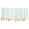 thumbnail image 2 of 24 Uds pinceles para pintura acrílica pelo de nailon azul verde mango de madera pinceles de artista ampliamente utilizados para molde artesanal facial, 2 of 8