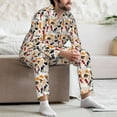 thumbnail image 5 of Salouo Cute Cats Print Button-Front Long Sleeve Pajama Set for Men, Soft 2Pjs Men's Long Sleeve Sleepwear -XX-Large, 5 of 7