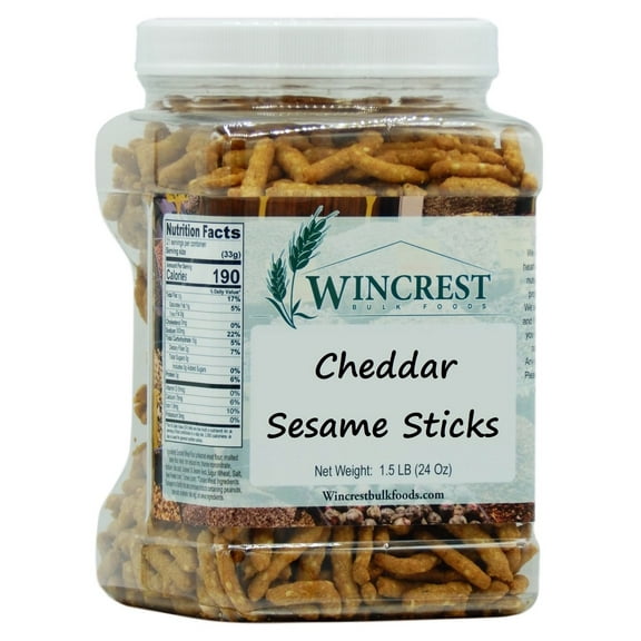 WinCrest Cheddar Sesame Sticks - 1.5 Lb Tub