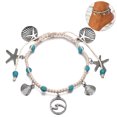 thumbnail image 1 of Women Anklet Fashion Starfish Shell Adjustable Foot Chain Ankle Charm Bracelet, 1 of 7