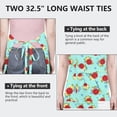 thumbnail image 6 of Pioneer Flower Floral Print Pattern Apron for Women and Men, Cotton Linen Waterproof with Pockets, Adjustable, 33x27 Inch for Kitchen, Gardening, BBQ, Salon, 6 of 6