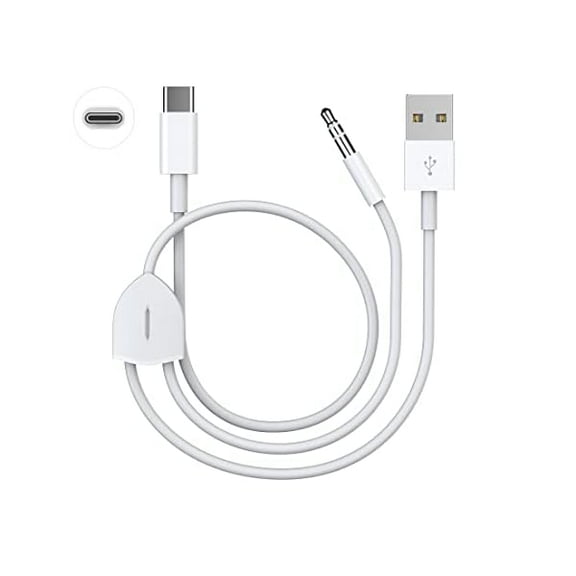 USB C to 3.5mm Audio Aux Jack Cable with Charging Cord Compatible with iPhone 15Pro 15, Samsung Galaxy S20/S20 and Other Phone/Tablet with Type C Port, Works with Car Stereo, Speaker, Headphone