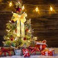 thumbnail image 2 of Moocorvic Christmas Tree Bow, Christmas Wreath Bow, Christmas Led Wreath Bow, Warm LED Lights Christmas Tree Topper For Indoor Outdoor Xmas Decoration, 2 of 6