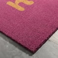 thumbnail image 5 of TOWN & COUNTRY TERRA Hiya Painted Welcome Outdoor Door Mat, Natural Coir, Heavyweight, Non-Slip Entryway Mat, Purple, 24"x36", 5 of 6