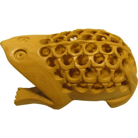 Handmade Sculpture - Indian Collectible Frog with Baby Handmade Wood Carving Sculpture Figurine Statue #4