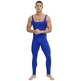 thumbnail image 3 of Haitryli Men's One Piece Athletic Unitard Full Body Jumpsuit Spandex Dancewear Catsuit Tank Rompers Blue 3XL, 3 of 7