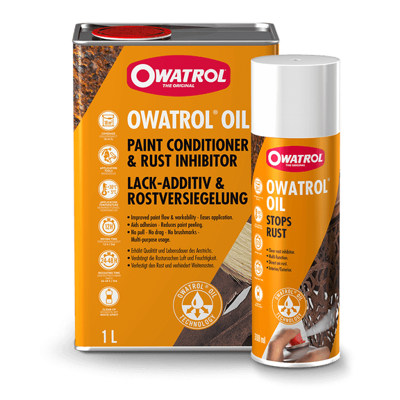 OWATROL Oil Rust Inhibitor for Metal & Paint Conditioner 34 Oz – Rust Prevention Oil & Corrosion Inhibitor – Rust Preventer for Metal, Enhances Paint Adhesion, Smooth Application, Heat-Resistant for