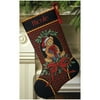 Gift-Bearing Teddy Stocking Counted Cross-Stitch Kit, 16"