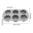 thumbnail image 2 of Six-Hole Jelly Douding DIY Cake Chocolate Silicone Baking Mold, 2 of 5