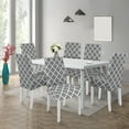 thumbnail image 3 of Chair Covers for Dining Room Set of 6, Stretch Dining Chair Cover 6 Pieces, Washable Kitchen Parsons Chair Slipcovers 6 Pack, Removable Seat Protector for Home and Party, 3 of 4