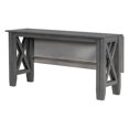 thumbnail image 3 of 6-Piece Family Dining Room Set Solid Wood Space Saving Foldable Table and 4 Chairs with Bench for Dining Room (Gray) My Lux Decor Round, 3 of 5