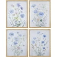 thumbnail image 5 of PixonSign Framed Wall Art Blue Wildflowers Floral Botanical Prints, Set of 4 Nature Wildernes Paintings, Rustic Wall Décor, Flower Plants Adhesive Canvas Poster for Home Decor - 12"x16" Natural, 5 of 5