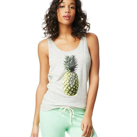 Aeropostale Womens Fun Pineapple Strap Tank Top