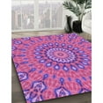 thumbnail image 3 of Ahgly Company Machine Washable Indoor Rectangle Transitional Purple Area Rugs, 7' x 10', 3 of 7