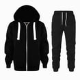 thumbnail image 2 of Toddler Little Boy Clothes Fall Winter Outfit Contrast Color Long Sleeve Cute Sweatshirt Top Pants Set Winter Casual for 6 18 Months 2T 3T 4T 5T 6T 7T 8T 9T Kids Boy(4-5 Years,Black), 2 of 7
