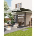 thumbnail image 7 of 12'x10' Retractable Patio Awning, Waterproof Sun Shade with Manual Crank Handle, Aluminum Frame & 280g/㎡ Polyester Fabric for Deck, Porch & Balcony, 7 of 7