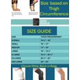thumbnail image 4 of Alpha Medical Elastic Knee Brace with Visco Patella Support – Sport Knee Brace – Active Knee Support – Knee Pain – Compression Knee Brace (X-Large White w/ Blue Trim), 4 of 6