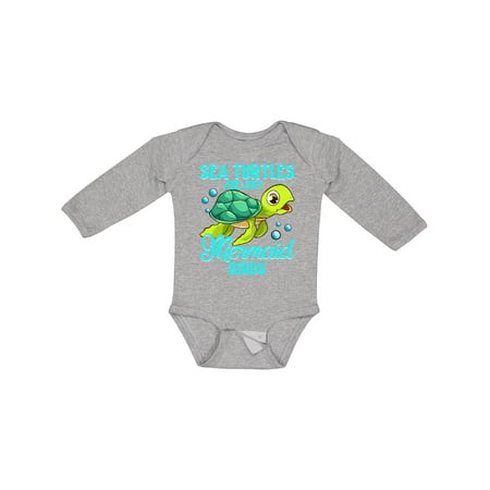 

Inktastic Sea Turtle Funny Mermaid Gift Baby Boy or Baby Girl Long Sleeve Bodysuit