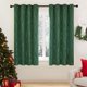 thumbnail image 1 of Cortinas verdes Deconovo, cortinas opacas navideñas, aislantes térmicos y acústicas, con estampado de ondas y puntos, 132 x 160 cm, 2 paneles, lavables a máquina, para sala de estar, cocina y habitaci, 1 of 1