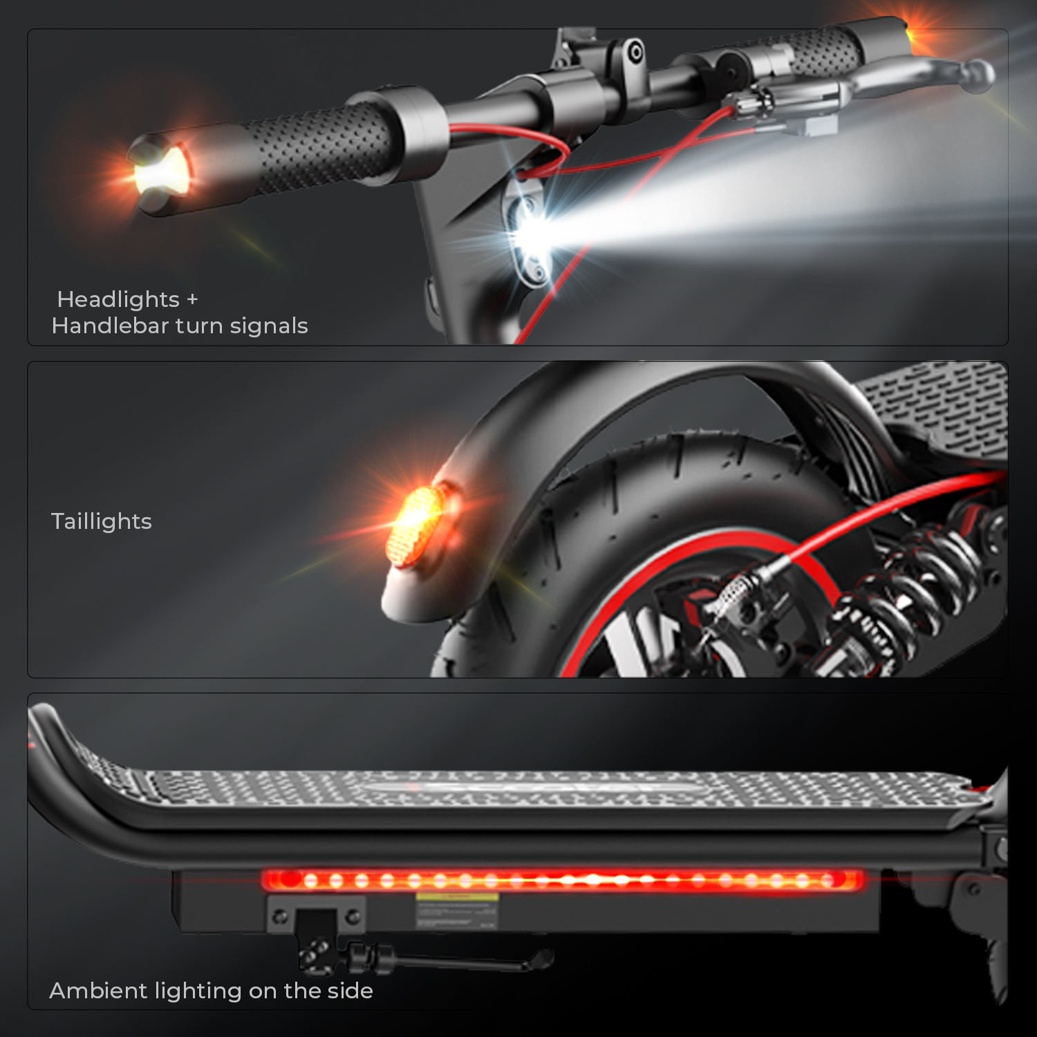 iScooter Electric Scooter for Adult,350W Motor Escooter, 8.5'' Tires,Max Speed 22MPH,Long Range 18 Miles,Turn Signal Light Escooter, Dual Spring Damping Dual Brake System,X-Scooter APP