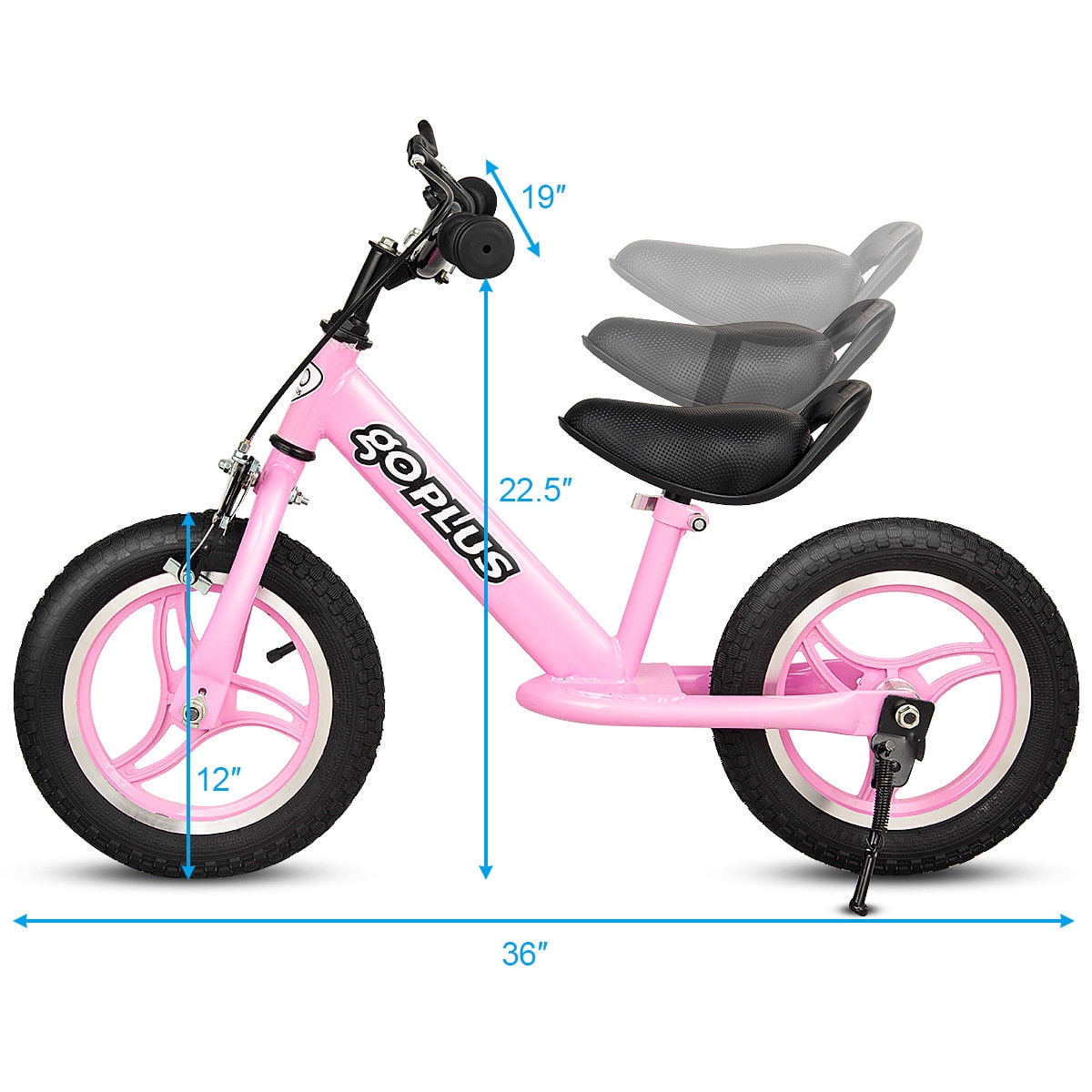 12" Kids Balance Bike W/ Kickstand Brake Cycling Outdoor Sports Learn