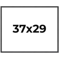 37x29 Rustic Brown Real Wood Picture Frame Width 0.75 inches | Interior Frame Depth 0.5 inches |