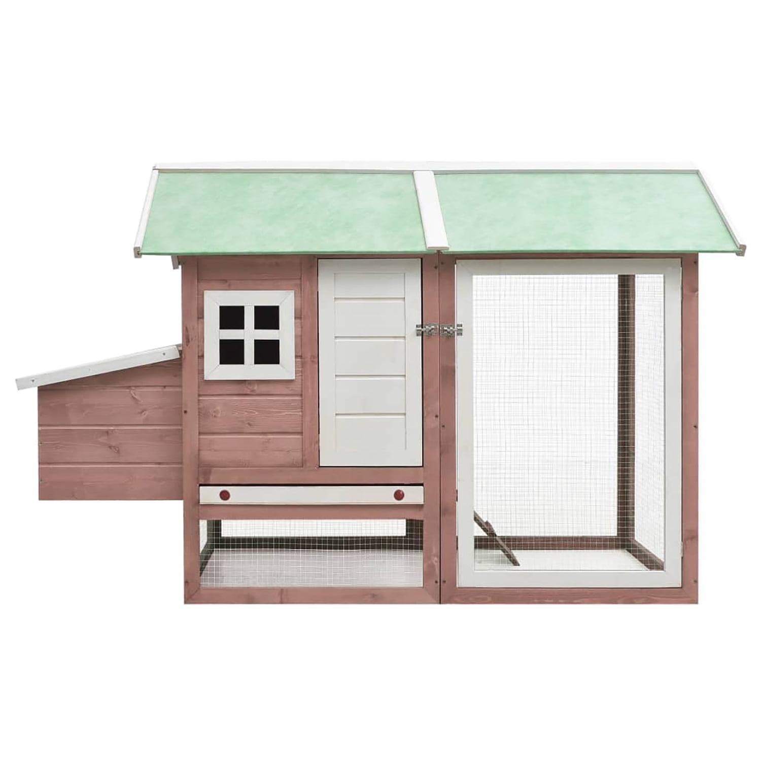 Pefilos 66.9" Wooden Rabbit Hutch, Large Hen House with Nesting Boxes and Durable Cage for Farmyard Bunny Cage Climb Ramp for Access, Brown Pefilos 66.9" Wooden Rabbit Hutch, Large Hen House with Nesting Boxes and Durable Cage for Farmyard Bunny Cage Climb Ramp for Access, Brown